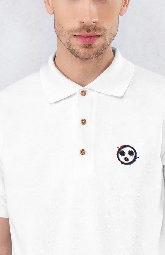 Smiley Embroidered Polo Shirt