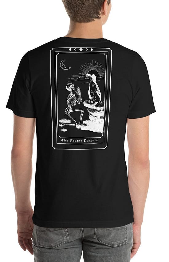 The Arcane Penguin Tarot Card Short-Sleeve Men's T-Shirt