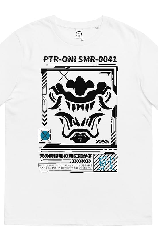 PTR-ONI SMR-0041 Men's organic white cotton t-shirt