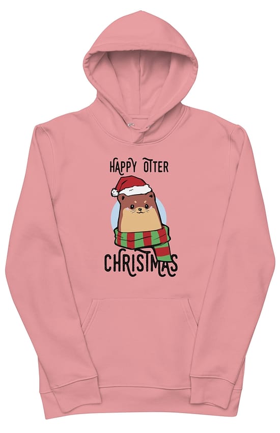 Happy Otter Christmas Men's essential eco hoodie