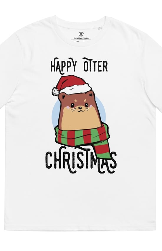 Happy Otter Christmas Men's organic cotton t-shirt