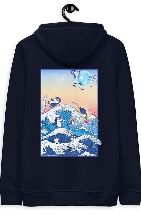 Wave of Penguins Men's essential eco hoodie